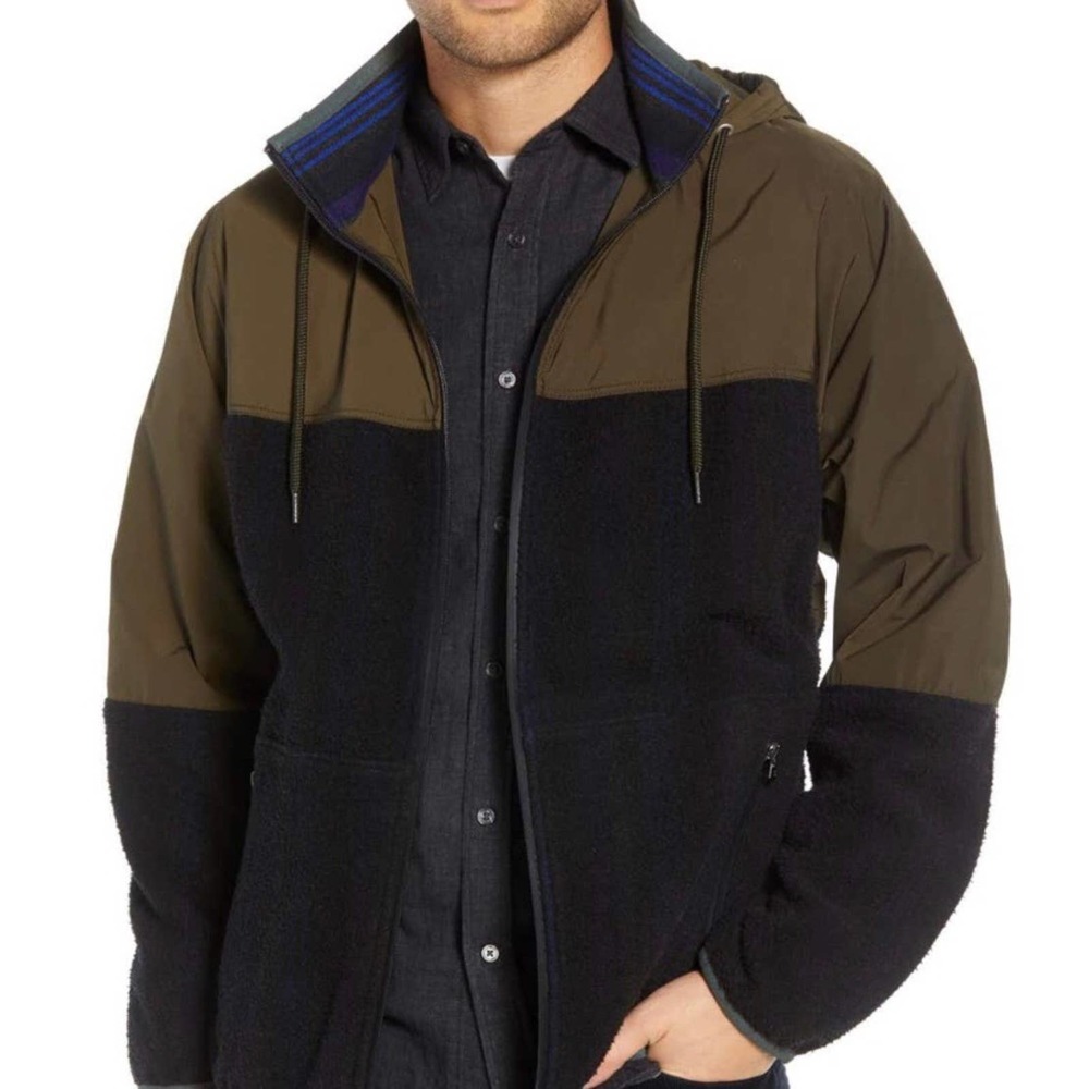 Host Pick NEW NEW NWT Vince Mixed Media Wool Blend Hooded Jacket-